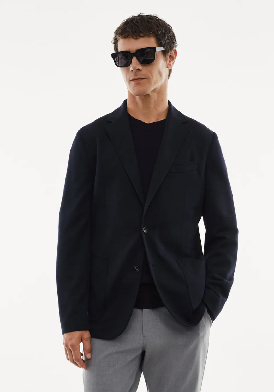 Stretch wool jacket